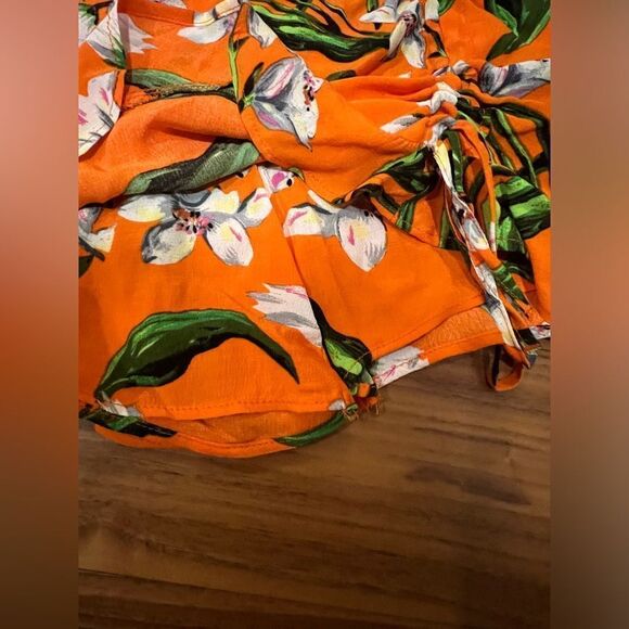 Zara print drawstring skort/shorts size Small - Picture 7 of 9